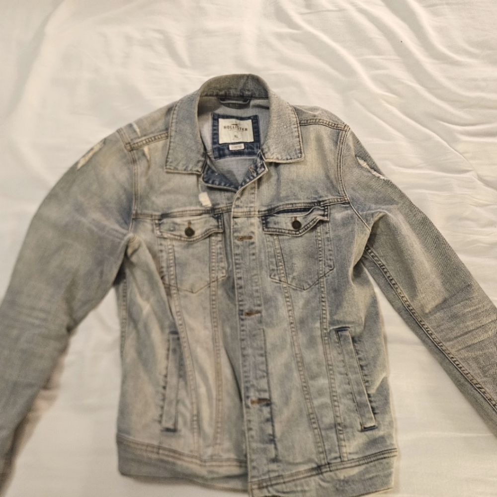 Hollister Denim Jacket Stretch XL Light Wash